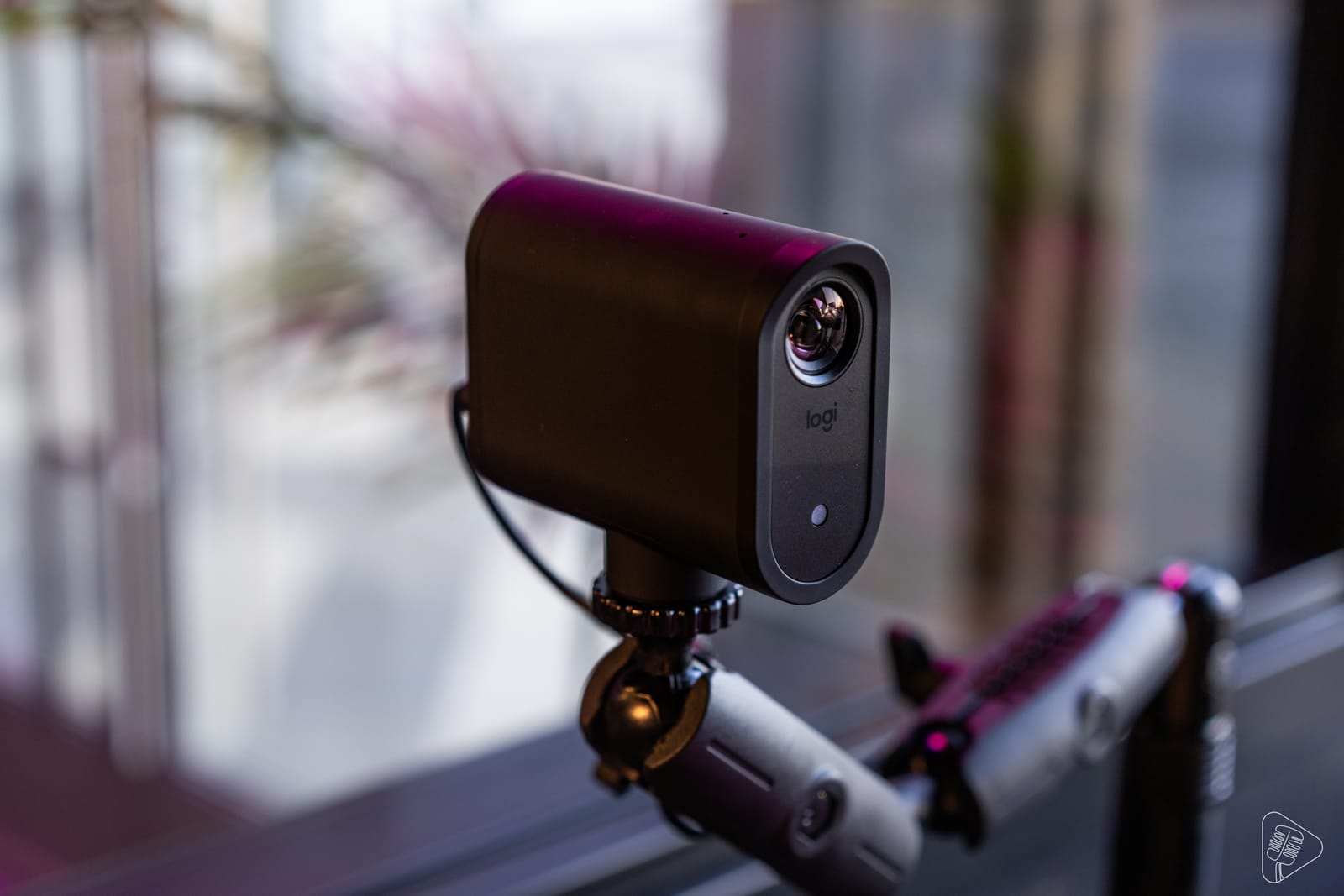 Logitech Mevo Start HD Live Streaming Camera on Solo Studio Camera Stand