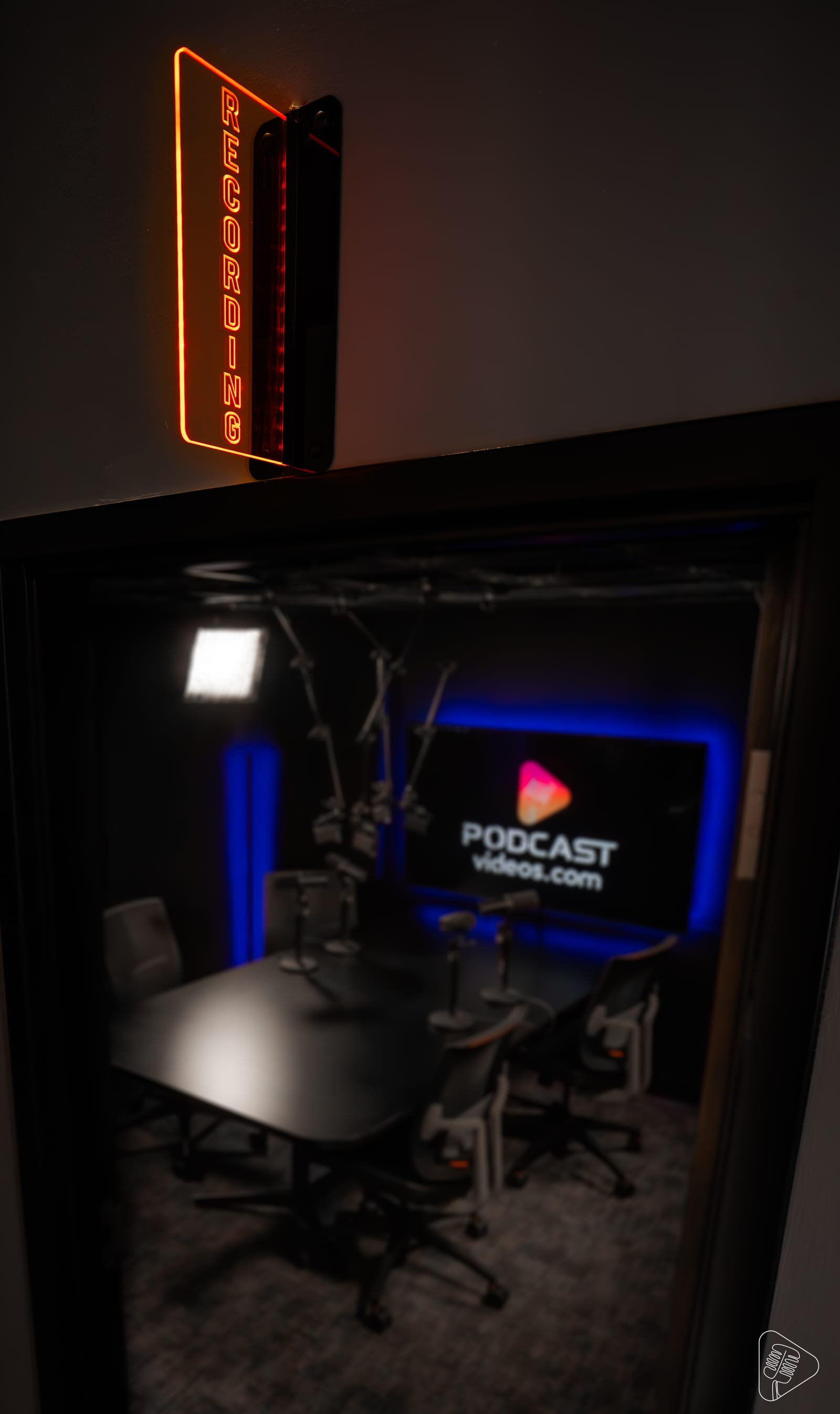 Recording Sign Outside the Traditional Conference Table Studio